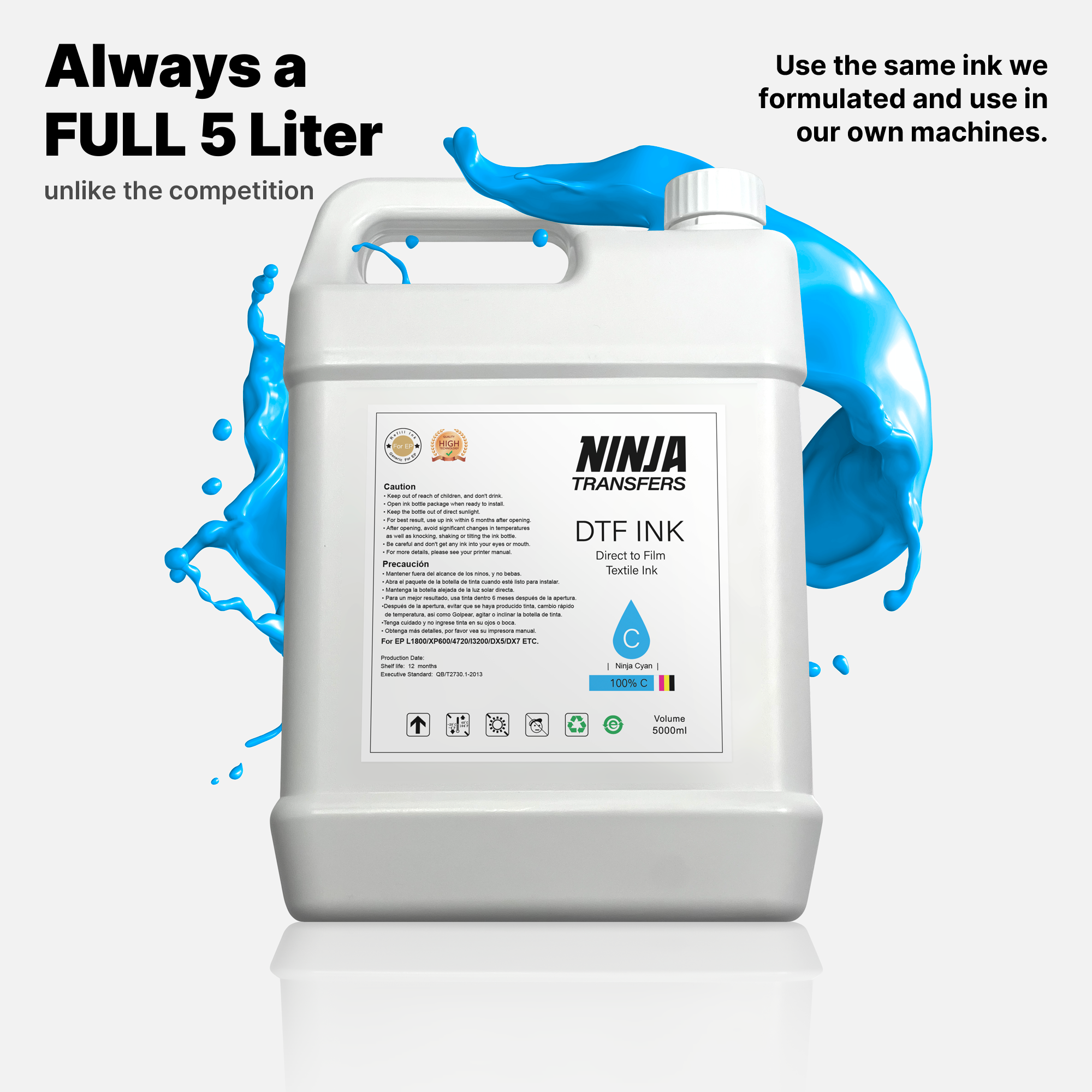 Premium DTF Cyan Ink