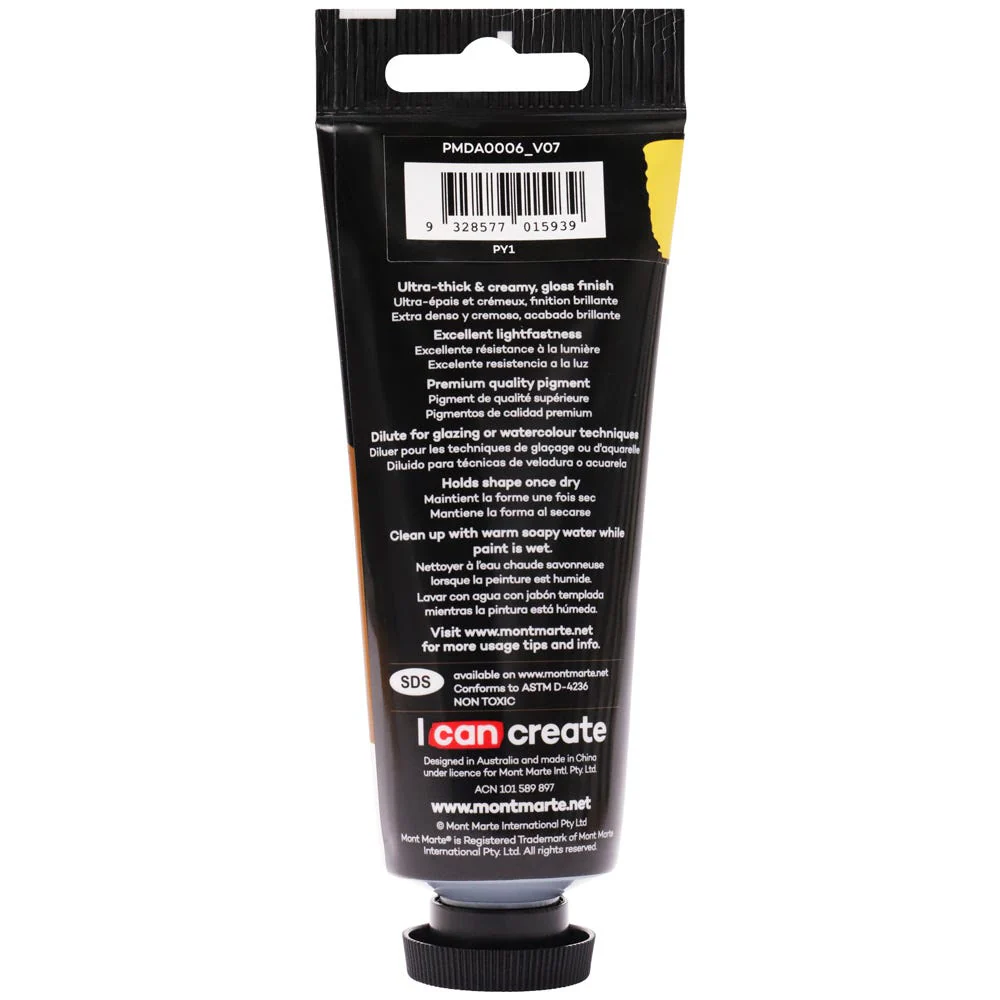 MONT MARTE DIMENSIONS ACRYLICS 75ML  - Medium Yellow