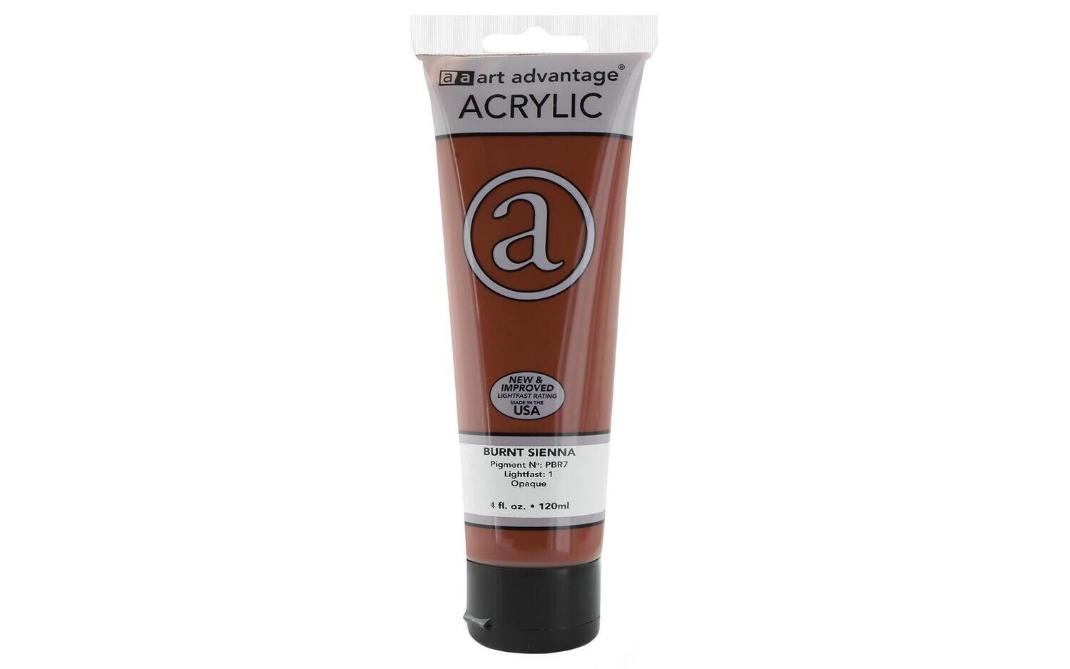 ART ADVANTAGE ACRYLIC PAINT 4oz Burnt Sienna