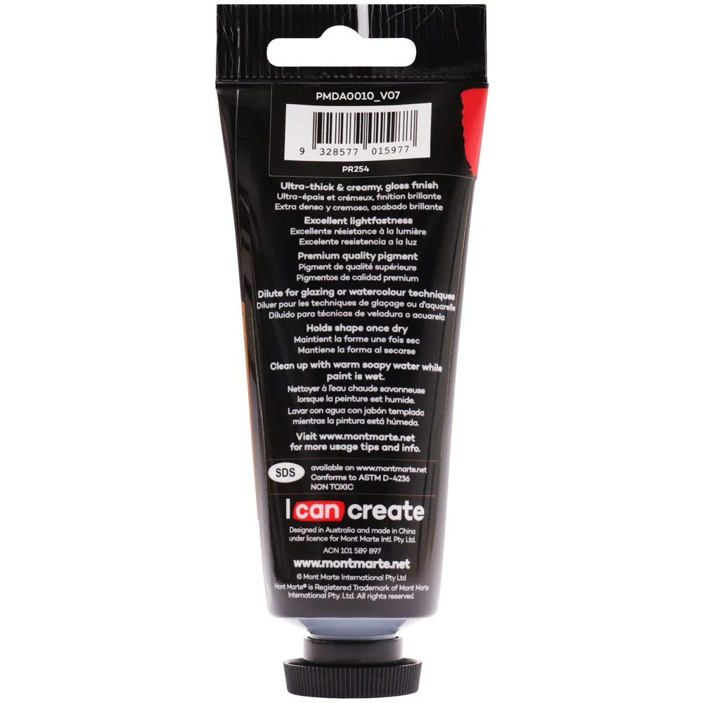 MONT MARTE DIMENSIONS ACRYLICS 75ML  - Brilliant Red