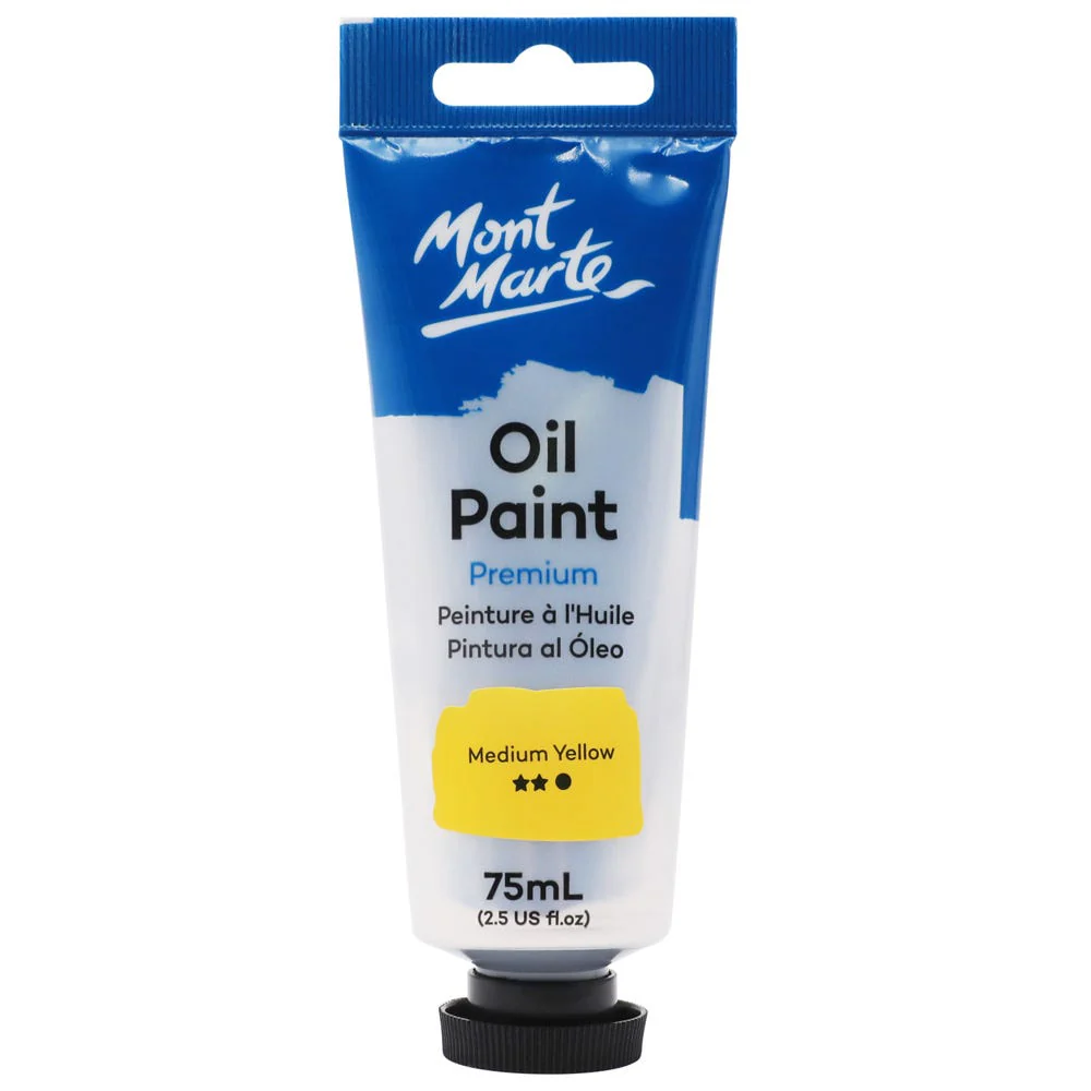MONT MARTE Oil Paint 75ml - Medium Yellow