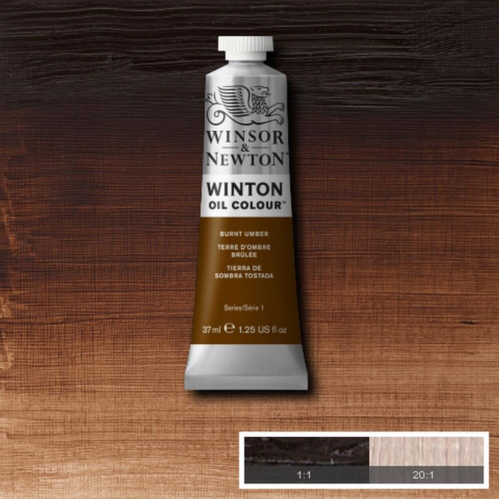 WINSOR & NEWTON WINTON OIL COLOUR 37ML BURNT UMBER