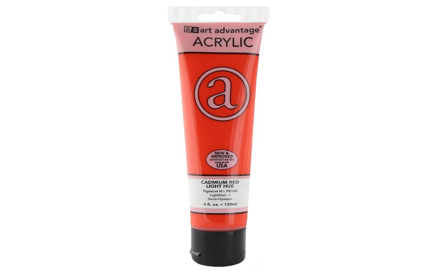ART ADVANTAGE ACRYLIC PAINT 4oz Cadmium Red Light hue