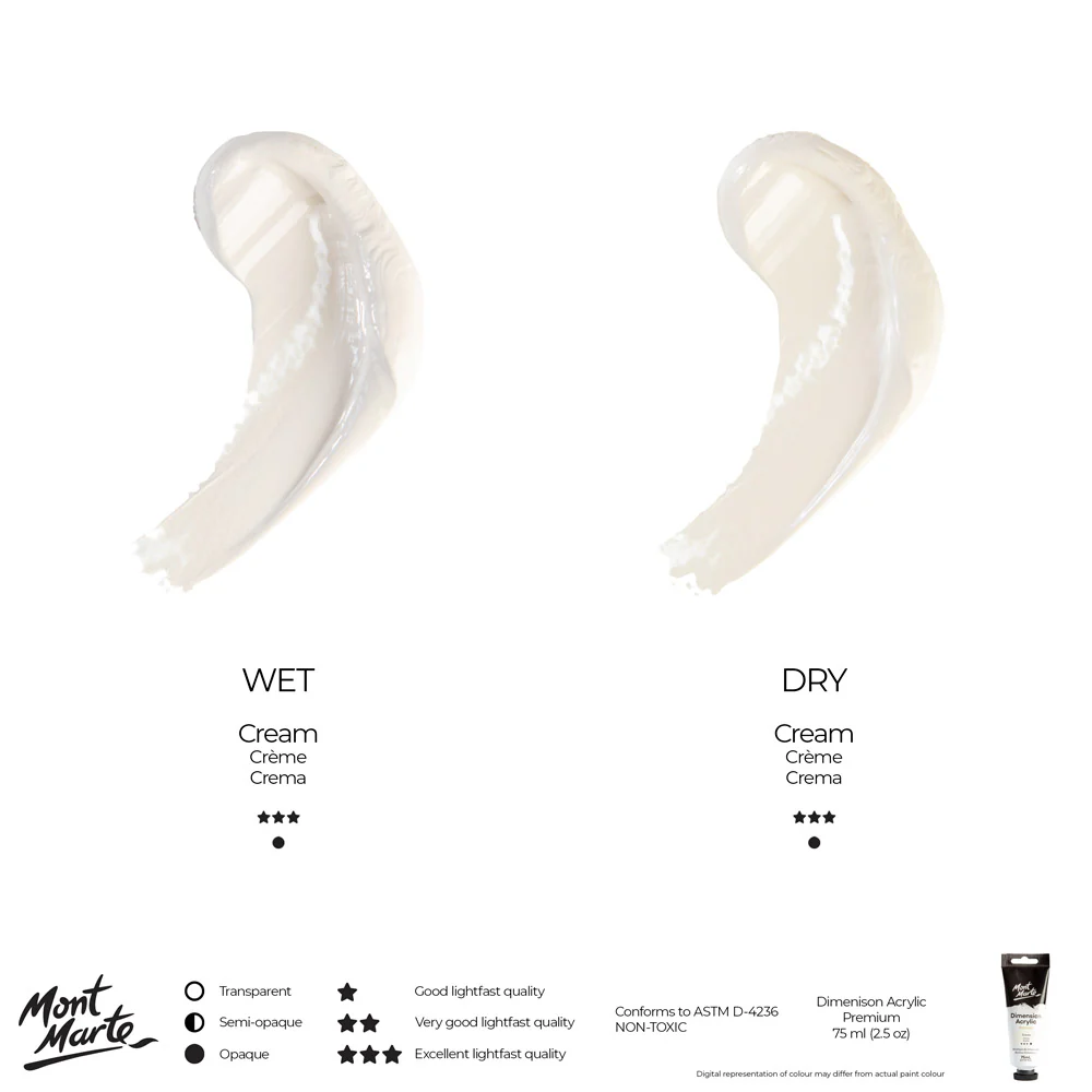 MONT MARTE DIMENSIONS ACRYLICS 75ML  - Cream