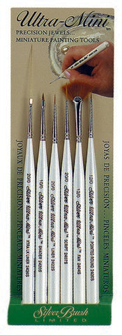 Silver Brush Limited ULTRA MINI LINER BRUSH SET 6PCS
