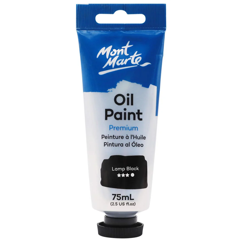 MONT MARTE Oil Paint 75ml - Lamp Black