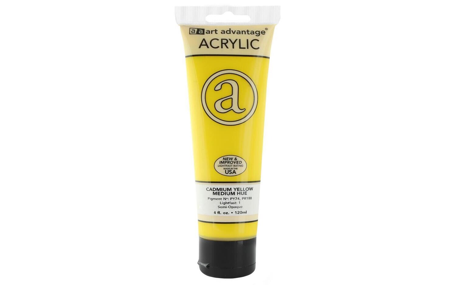 ART ADVANTAGE ACRYLIC PAINT 4oz Cadmium Yellow Medium Hue