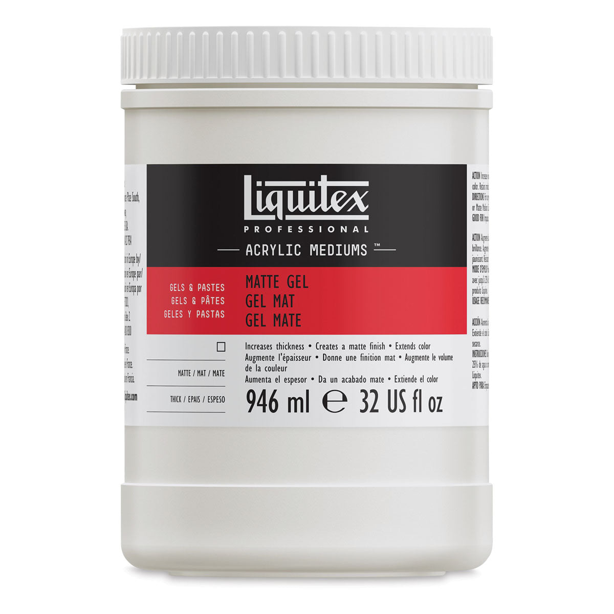 LIQUITEX MED MATTE GEL MED 32OZ
