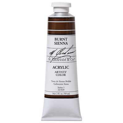 M GRAHAM BURNT SIENNA 60ML TUBE ACRYLIC