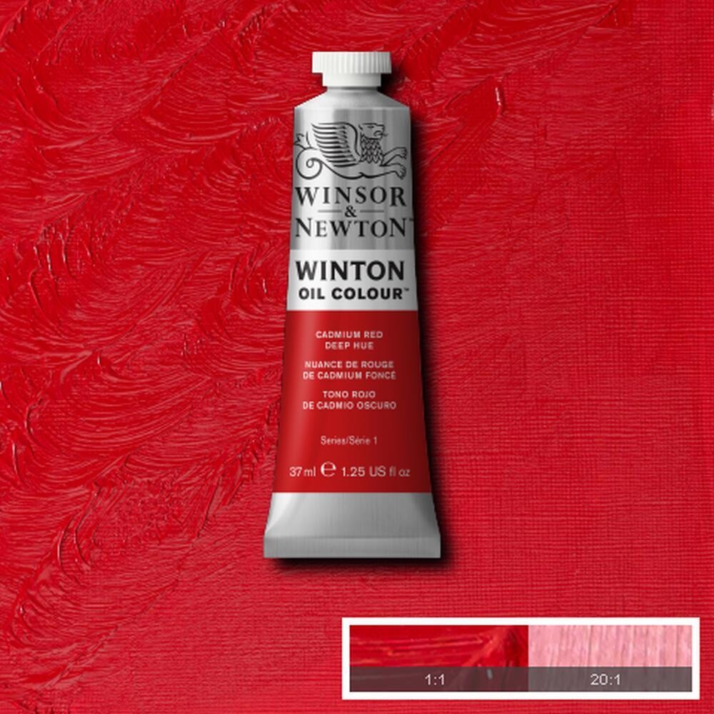 WINSOR & NEWTON WINTON OIL COLOUR 37ML CADMIUM RED DEEP HUE
