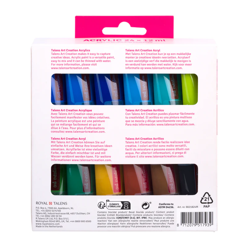 TALENS ART CREATIONS TAC ACRYL SET 24X12ML