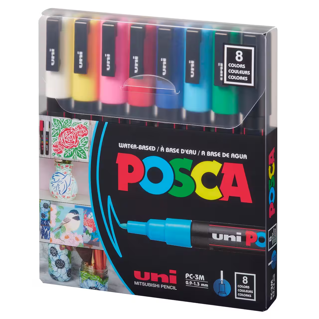 POSCA Paint Marker Sets, 8-Color PC-3M Fine Set