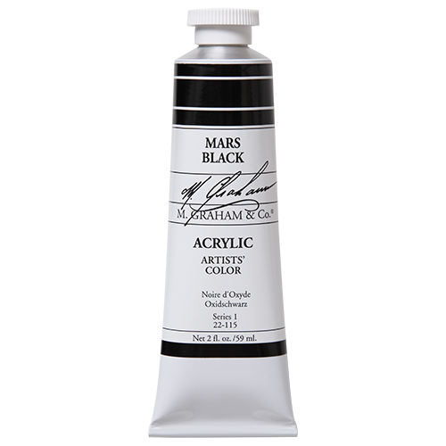 M GRAHAM MARS BLACK 60ML TUBE ACRYLIC