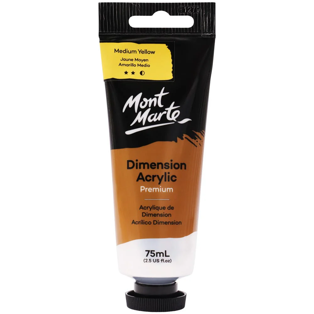 MONT MARTE DIMENSIONS ACRYLICS 75ML  - Medium Yellow