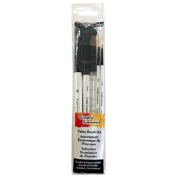 SIMPLY SIMMONS NATURAL SYNTHETIC WATERCOLOR BRUSH SET