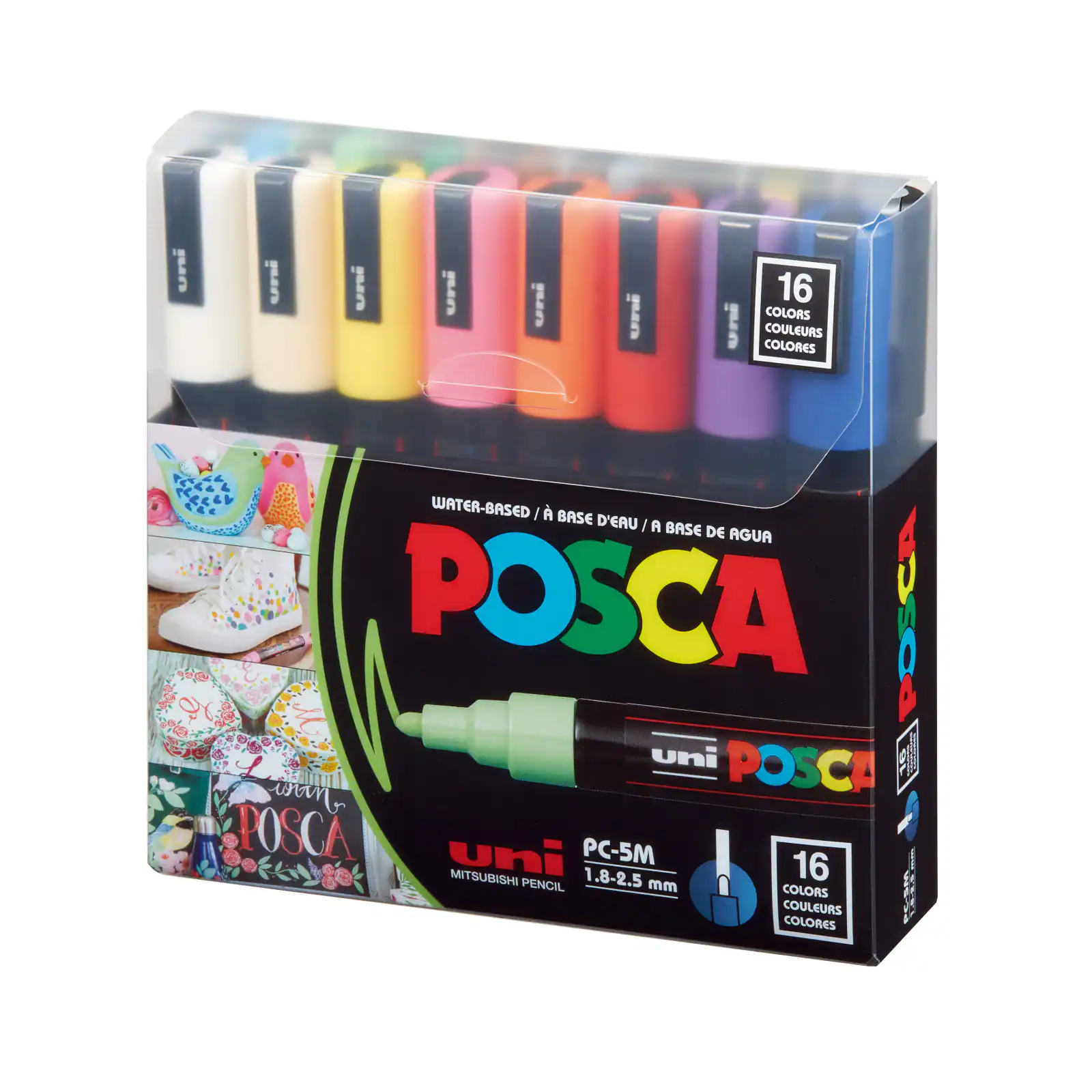 POSCA Paint Marker Sets, 16-Color PC-5M Medium Set