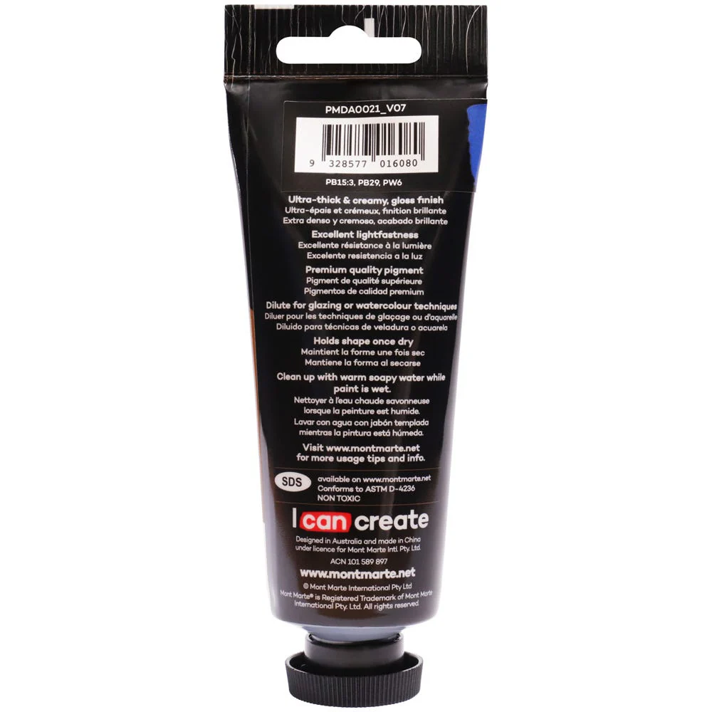 MONT MARTE DIMENSIONS ACRYLICS 75ML  - Cyan Blue