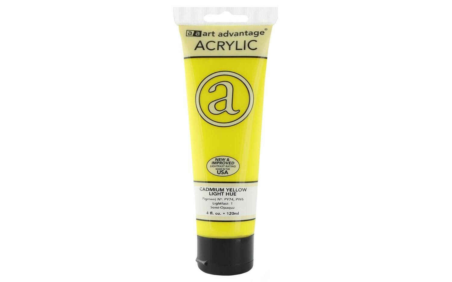 ART ADVANTAGE ACRYLIC PAINT 4oz Cadmium Yellow Light Hue