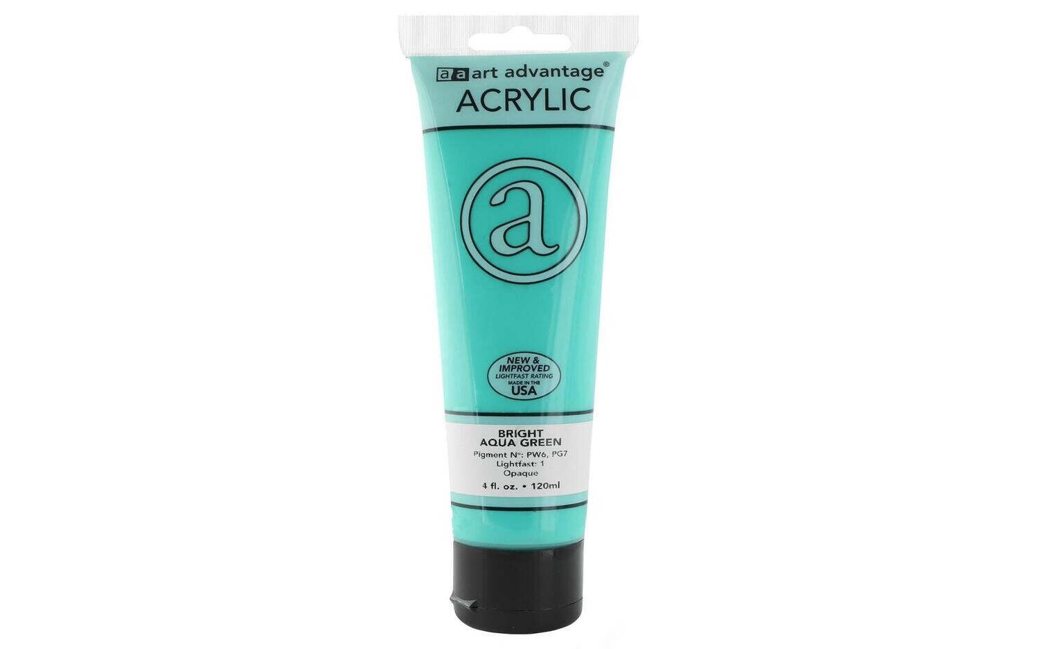 ART ADVANTAGE ACRYLIC PAINT 4oz Bright Aqua Green