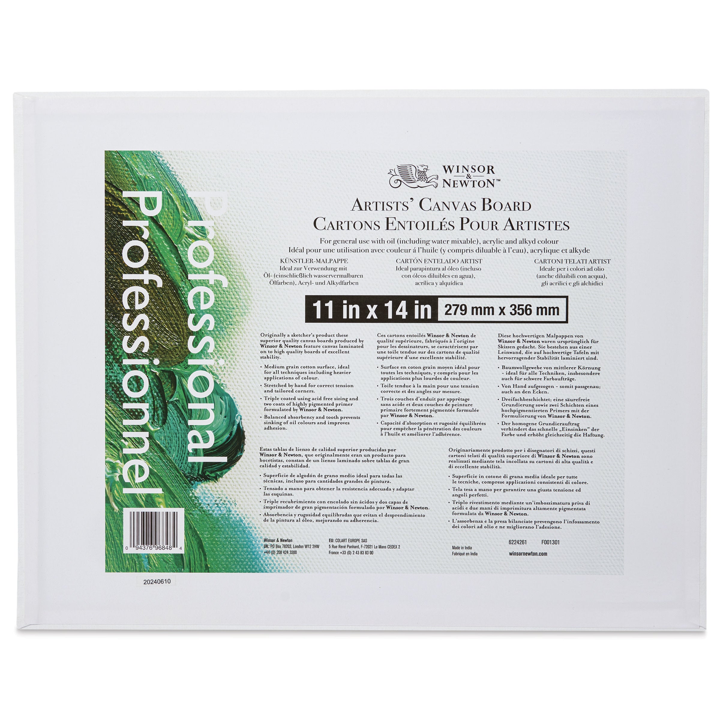 WINSOR & NEWTON ARTIST CANVAS PANELS/BOARDS 11X14