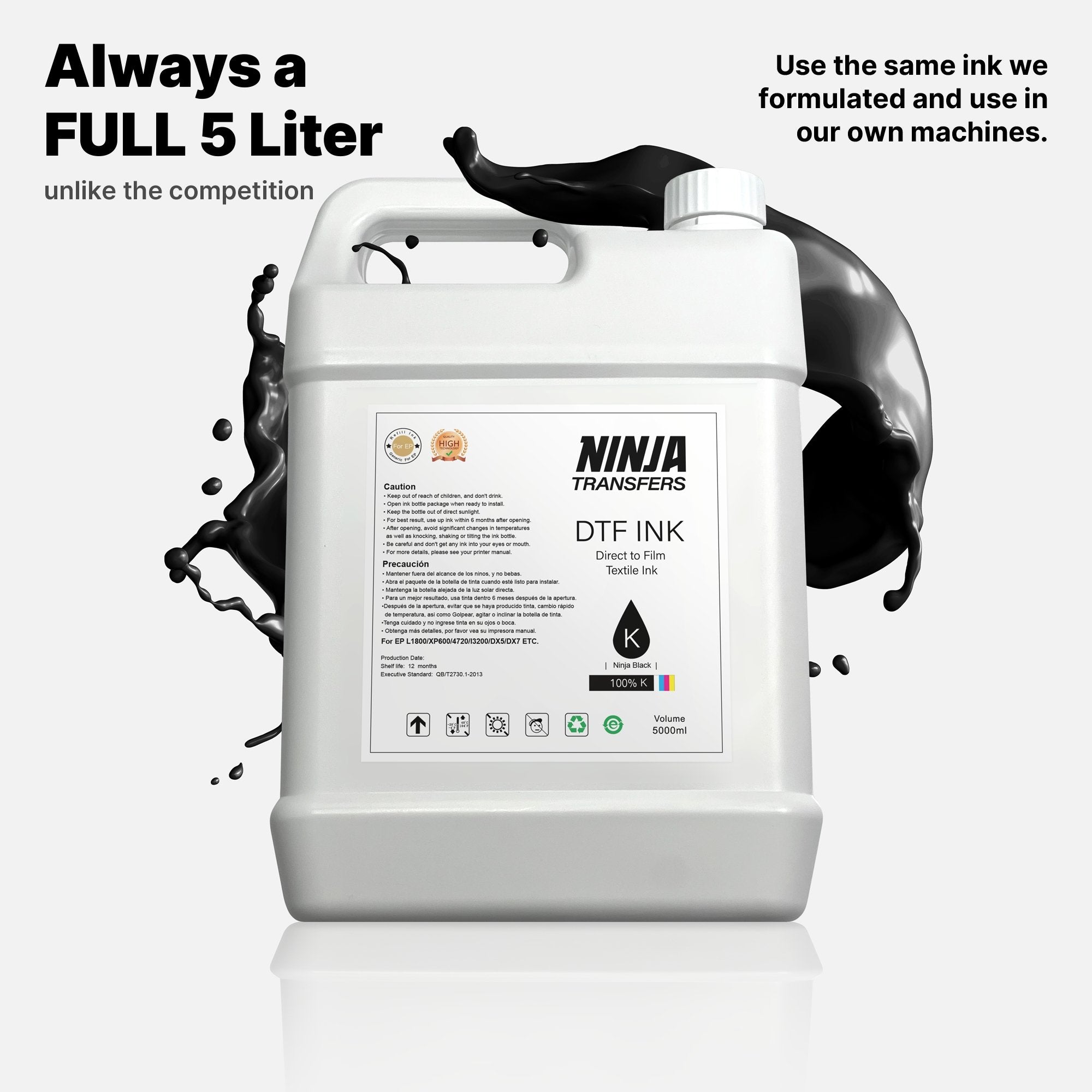 Premium DTF Ink 5 Liters